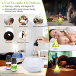 1Pc Drop Shaped Cool Mist Humidifier Ultrasonic Aroma Essential Oil Diffuser With LED Light For Office Home Room Vehicle Study Yoga Spa