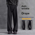 Summer Ice Silk Casual Pants American-Style High-Waist Suit Trousers