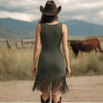 New Womens Fashionable Casual Tassel Dress