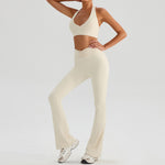 Yoga Sports Halter Bra And Tennis Skirt Two-Piece Set Outdoor Running Fitness Outfit Long And Short Pants Set