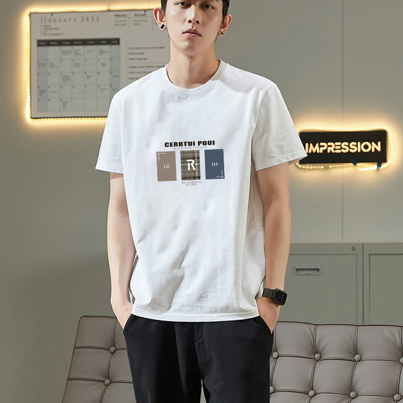 Pure Cotton Short-sleeve T-shirt Trendy Casual Top