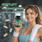 Soursop Supplement Containing 20 Herbal Extracts Including Seaweed, Lion's Mane Mushroom, Turmeric, Black Seed Oil, Oregano, And Mullein, Promoting Overall Health. Vegan, 60 Capsules.