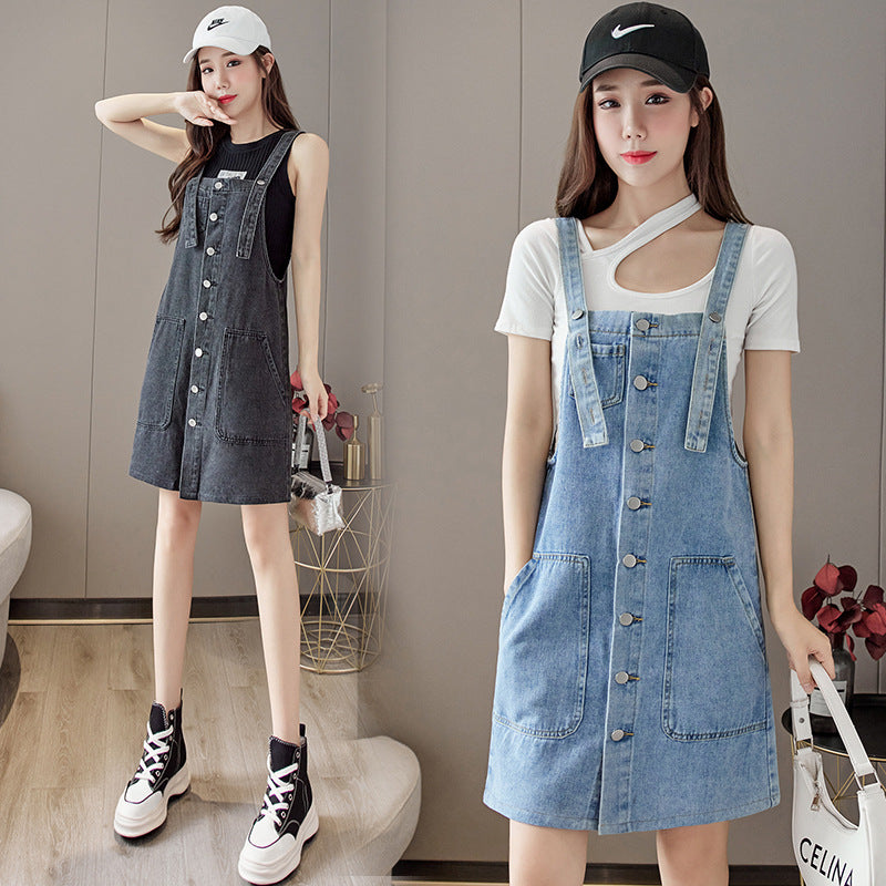 Women's Loose-fitting Versatile High-waisted Slip Dress