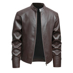 Men's PU Leather Jacket For Spring And Autumn