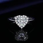 Elegant 1ct Simulated Moissanite Six-Prong Ring Luxury Wedding Jewelry For Women