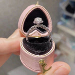 Elegant 1ct Simulated Moissanite Six-Prong Ring Luxury Wedding Jewelry For Women