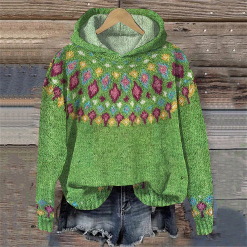 Best-selling Autumn Women's Sweater With Print
