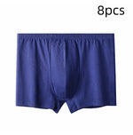 Men's High-waisted Pure Cotton Plus Size Loose Deep-crotch Cotton Breathable Boxer Shorts