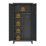 73'' Tall Metal Tool Storage Cabinet, With Ample Storage Space For Garage,Warehouse,Garden,Office, Living Room,Bathroom,Utility Room Slate