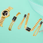 Watch Colorful Crystals Quartz Jewelry Suit