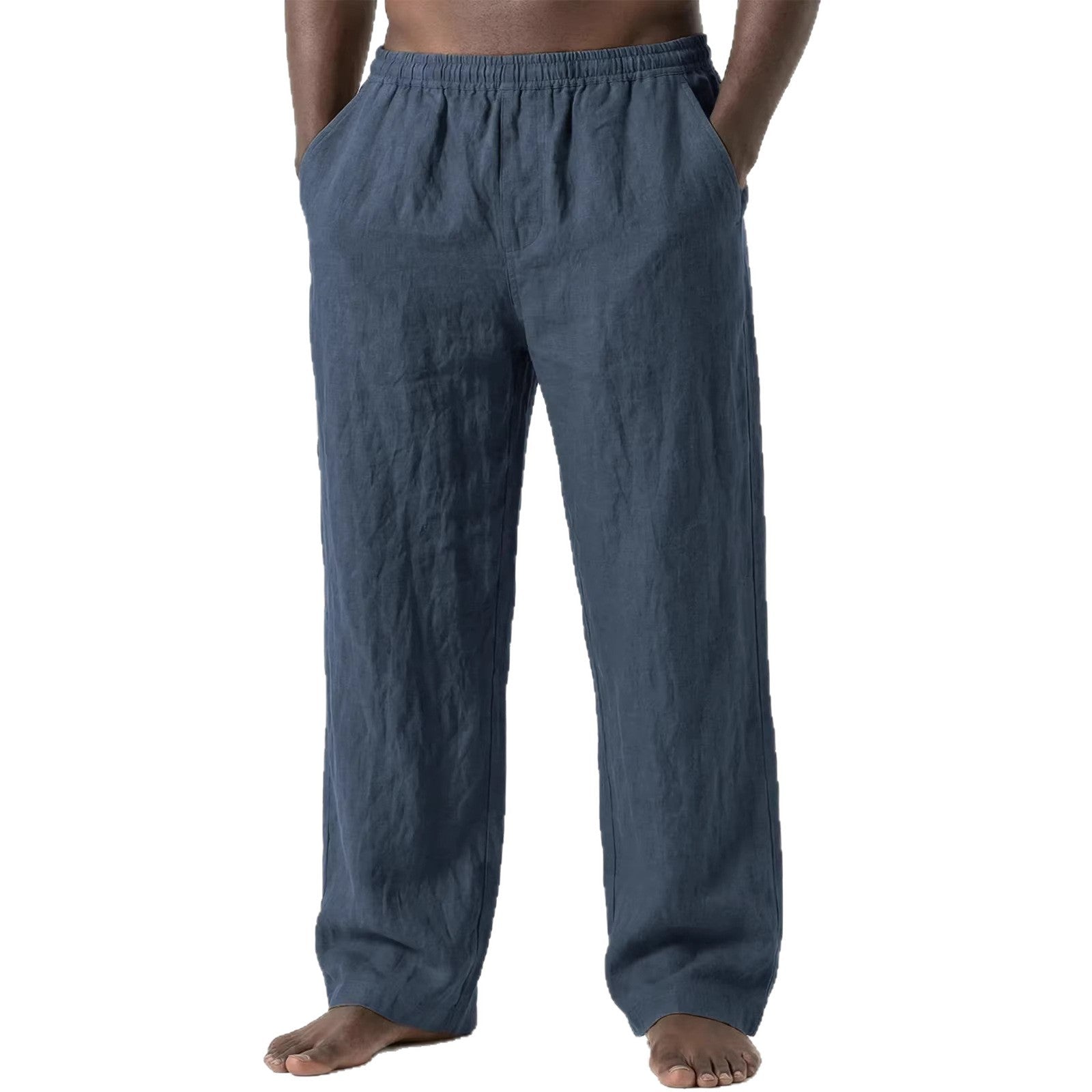 Men's Loose Casual Pants Linen Breathable Sweatpants