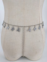 Panty Waistband Diamond Monogram Combination Thong Chain Waist Chain