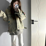 Edgy Yet Handsome American-style Vintage Jacket Top