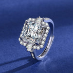 Elegant 1ct Simulated Moissanite Six-Prong Ring Luxury Wedding Jewelry For Women