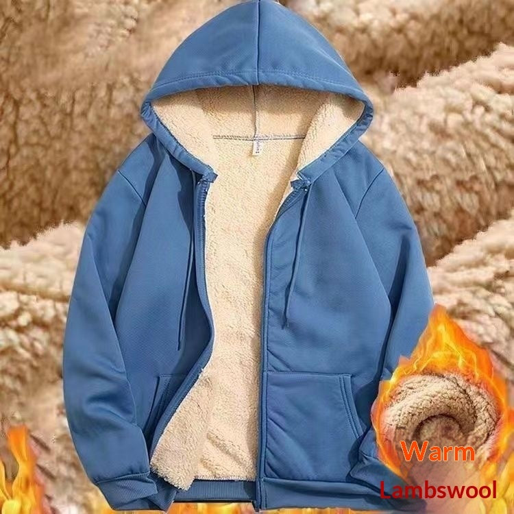 Women's Heavyweight Fleece-lined Thickened Hoodie In Color