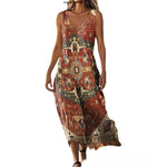 Sleeveless Casual Printed Elegant Slim-fit Dress