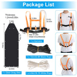 1Pc Deer Drag Sled With Dragging Harness Deer Cart Game Hauler Snow Sledding Pad Hunting Gear Supplies With 32.8FT Black Rope 16.1FT White Rope For Hunting Ice Fishing Hauling Fire Wood