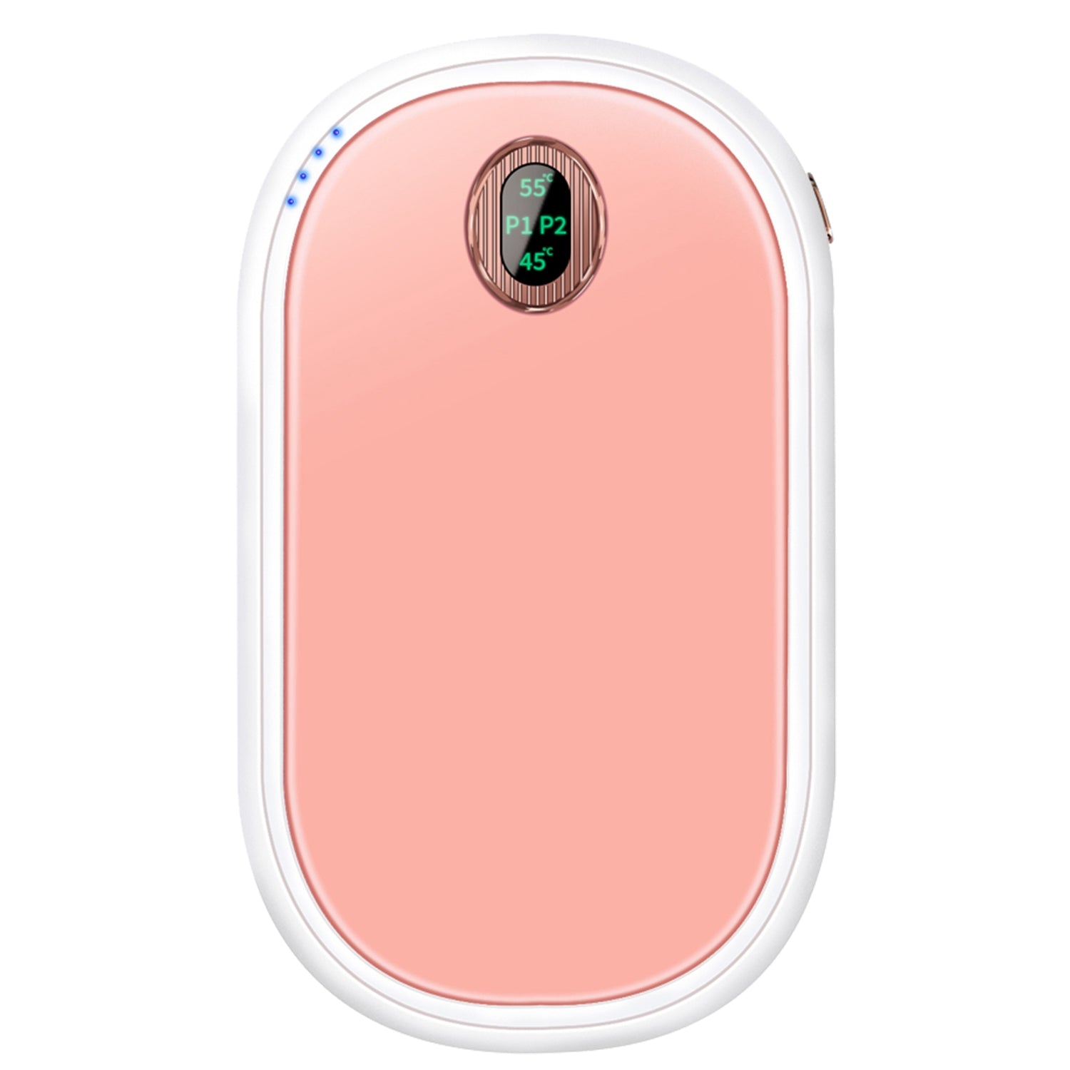 Black-Pink Color Options -- 1Pc Rechargeable Hand Warmer Electric Hand Heater Portable Reusable Pocket Warmer Power Bank With Digital Display 2 Levels Double-sided Heating