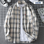 Springautumn Casual Thin Men's Plaid Shirt