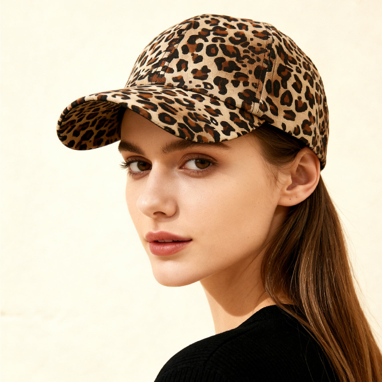 Cross-border European And American Trendy Fashion Full-pattern Leopard-print Baseball Cap, Girlie Style Streetwear, Versatile For All Occasions, Suitable For Outdoor Wear.