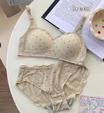 Womens Casual Seamless Anti-Sag Bra And Panty Set
