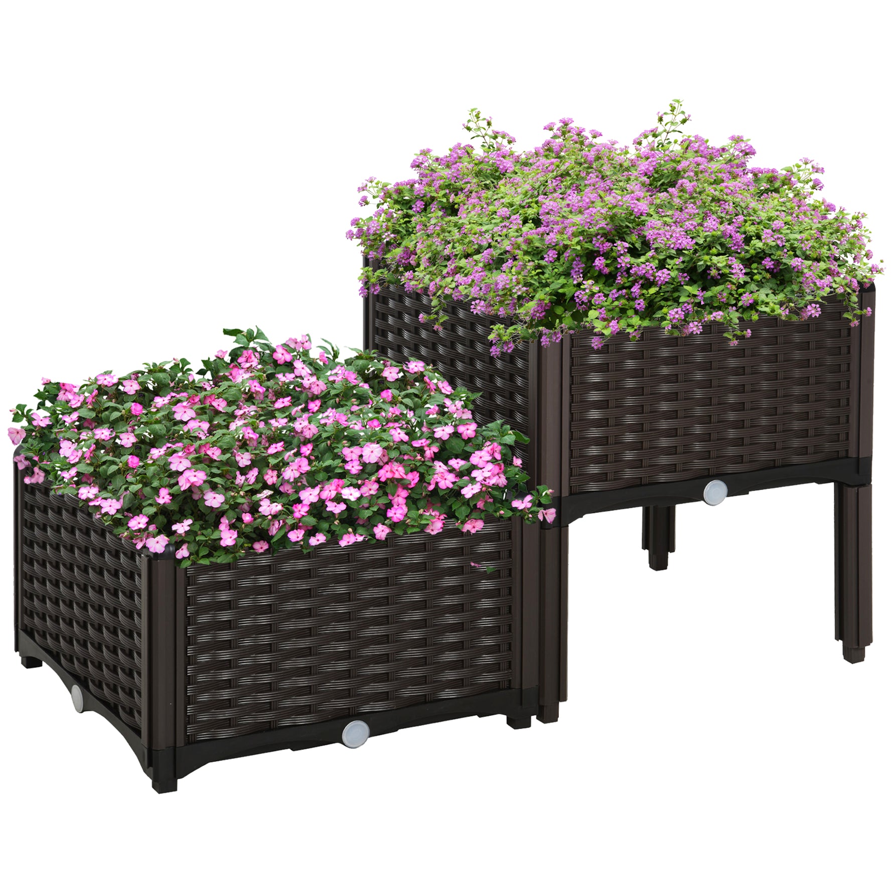 Raised Garden Bed With Legs, Self-Watering Planter Box Raised Bed To Grow Flowers
