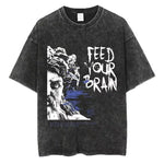 Men's Fashion Washed Streetwear Graphic Prints
