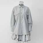 New Commuter Casual Simple Striped Set