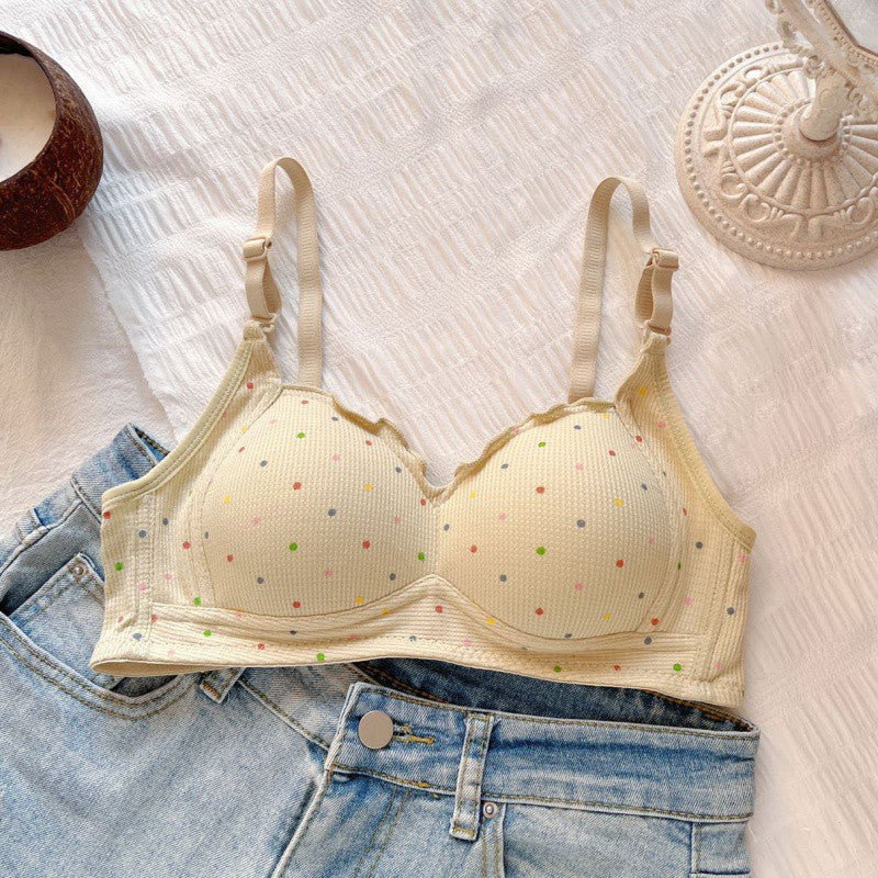Womens Casual Seamless Anti-Sag Bra And Panty Set
