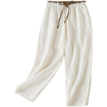 Linen Casual Pants Loose-fitting Harem Carrot Pants
