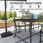 Square Patio Umbrella Base Holder, Heavy Duty Outdoor Umbrella Stand Base, Filled Up To 42lbs With Stand Or 33lbs With Water For Garden, Poolside, Black
