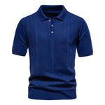 New Fashion Mens Knitted Polo Shirt Short-Sleeve