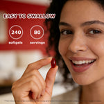 Chili Pepper Softgel Supplement To Support Leg Vein, Heart, And Vascular Health. Contains Vitamins C, D3, And K2, As Well As Extracts Of Grape Seed, Hawthorn, Cinnamon, And Beetroot 240 Softgels