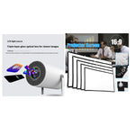 Portable Projector Small Straight Projector For Home Use 180 Degrees Projection Angle Automatic Focus Home Video Projector