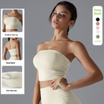 New Solid Color Chest Wrap Yoga Clothing Top