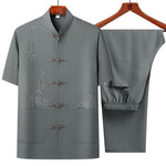Ice Silk Short-sleeve Shirt For Men