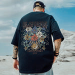 Men's American-style Trendy Loose Plus-size Pure Cotton Short-sleeve Shirt