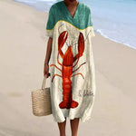 Women's Shirt-style Pocket Short-sleeve Dress
