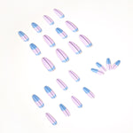 Nail Enhancement Blue French Patch