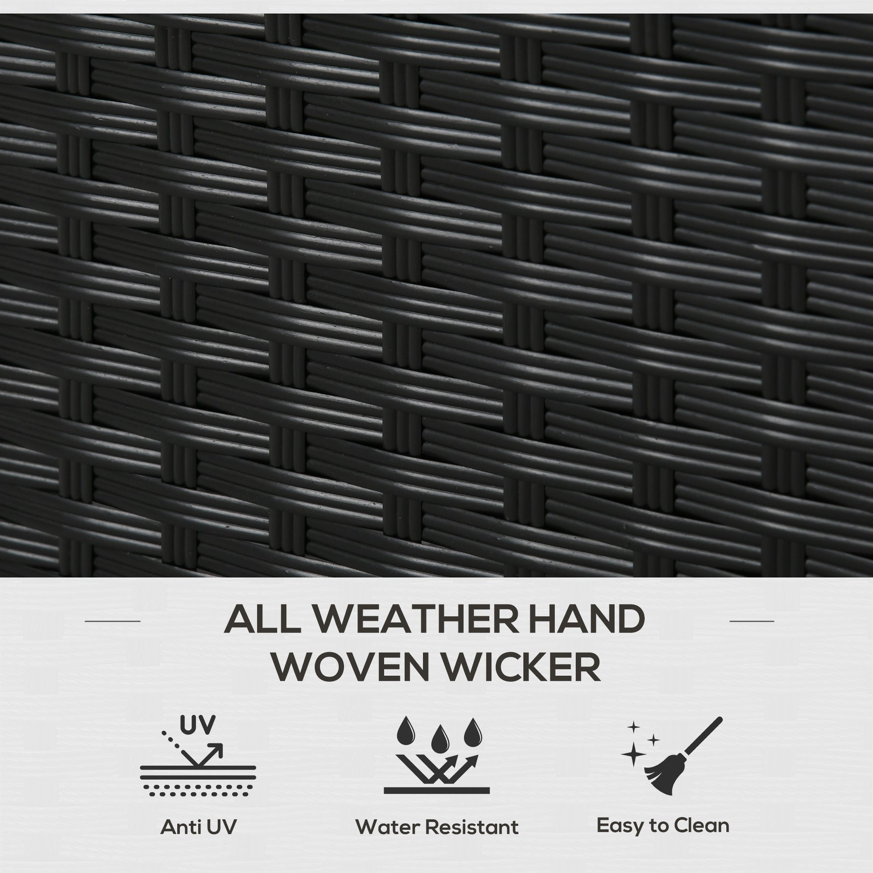Outdoor Deck Box & Shoe Storage, PE Rattan Wicker Towel Rack with Liner for Indoor, Outdoor, Patio Furniture Cushions, Pool, Garden Tools, Black