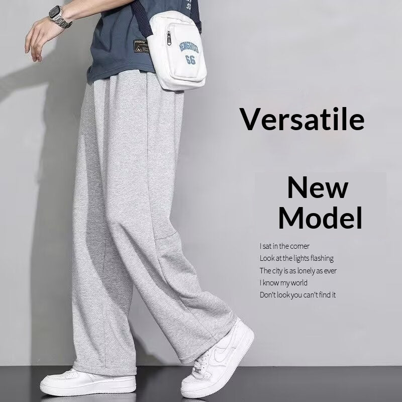 Wide-leg Sweatpants Mens Workwear Casual Long Pants