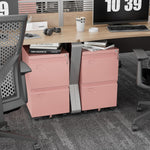 2 Drawer Mobile File Cabinet With Lock, Under Desk Metal Filing Cabinet For Office, Home,Vertical Cabinet Legal Letter Size, Need To Assembled