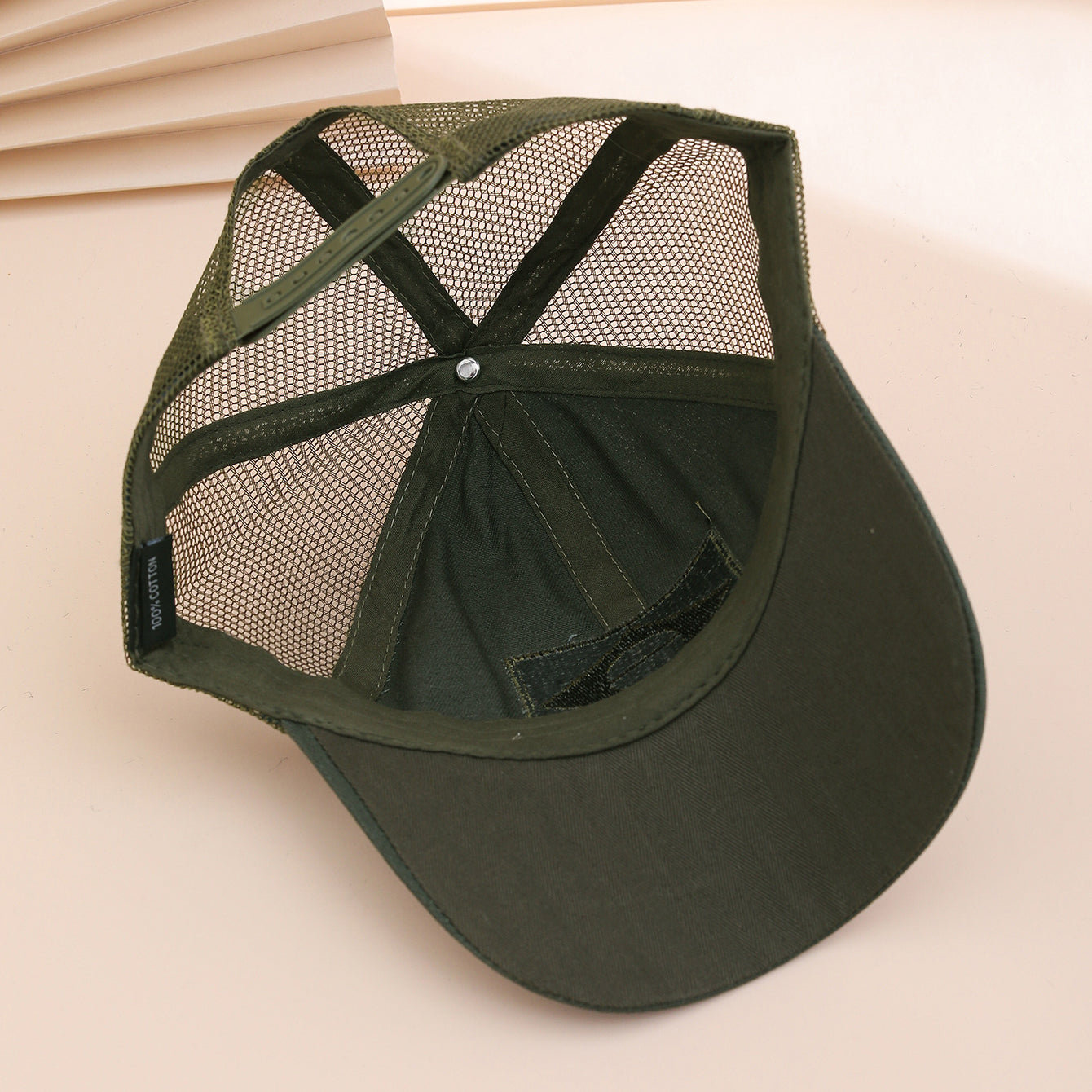 Simple And Fashionable Embroidered Geometric Pattern Net Fabric Baseball Cap For Summer Outdoor Hiking Sun Protection Beanie Hat Suitable For Going Out