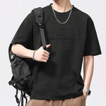 Trendy Loose-fitting Versatile Heavyweight Short-sleeve T-shirt For Men