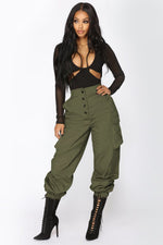 European And American-style Trendy High-waisted Drawstring Casual Pants