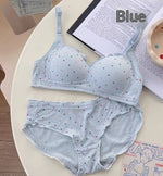 Womens Casual Seamless Anti-Sag Bra And Panty Set