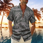 Men's Plus-Size Printed Casual Loose Short-Sleeve