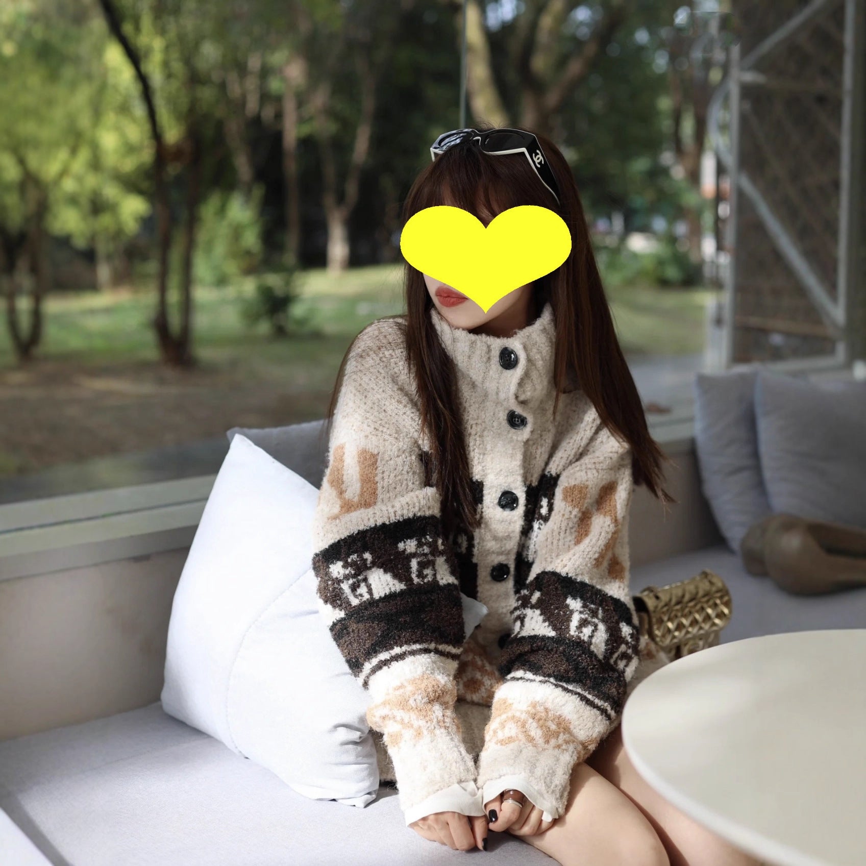 Fair Isle Retro Ethnic Style Cable-Knit Cardigan Sweater