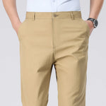 Men's Long PantsCotton Dress Trousers Loose Straight Leg