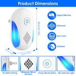 6 Packs Ultrasonic Pest Repellers Electric Plug-In Indoor Pest Control Mouse Repellent Chaser Deterrent Rodent Chaser With 2 Modes For Home Kitchen Office Warehouse Hotel